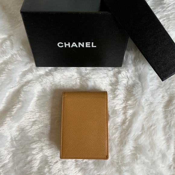 ETUI CHANEL LOGO CC PORTE MONNAIE A13511 EN CUIR CAVIAR BEIGE - Picture 5 of 7